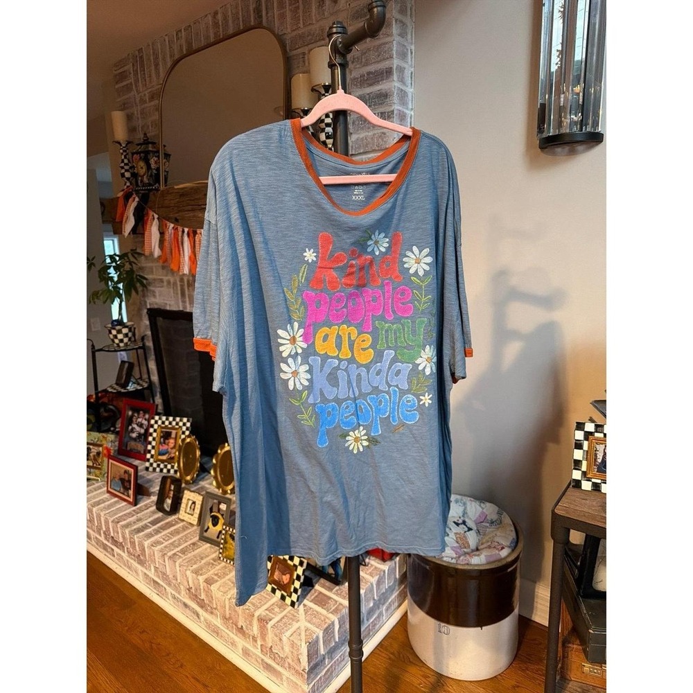 Natural Life tshirt phrase "Kind People are My Kinda People" women's xxxl